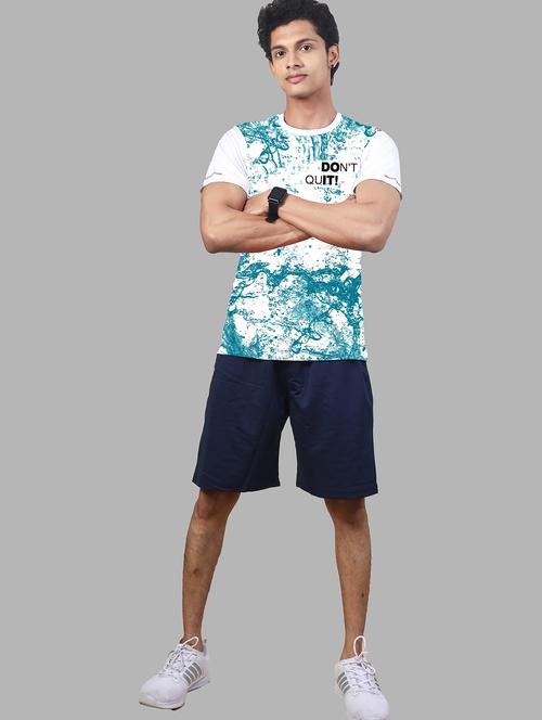 men front print short sleeve t-shirt - 20067352 - Very Small Image - 1