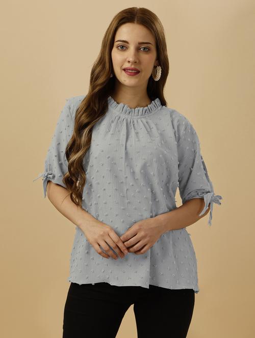 women's straight mock neck top - 20068935 - Very Small Image - 1