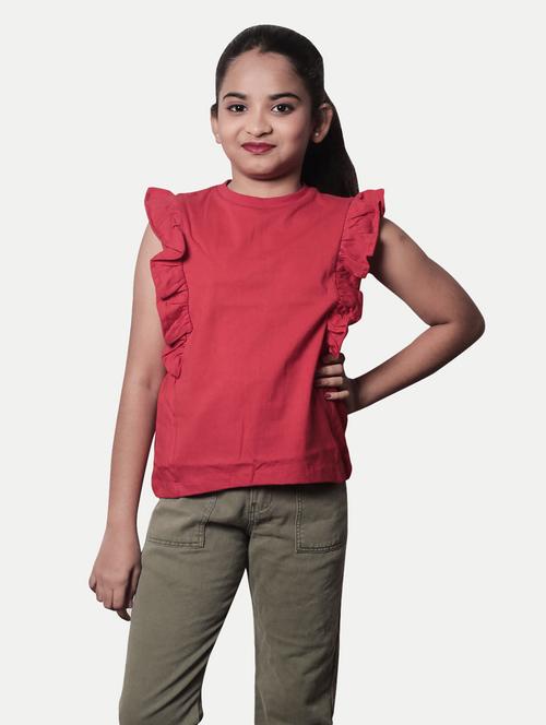 red cotton tee - 20069425 - Very Small Image - 1