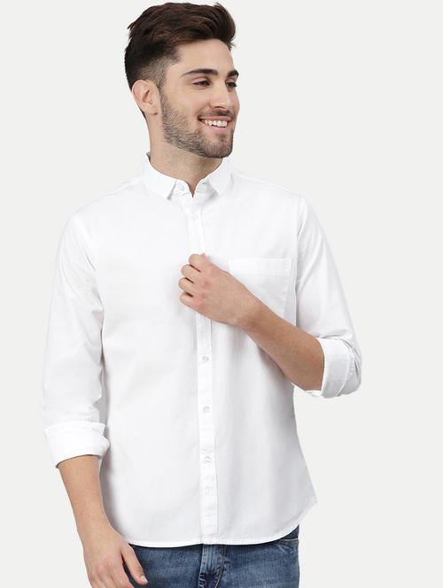 mens solid casual shirt - 20069535 - Very Small Image - 1