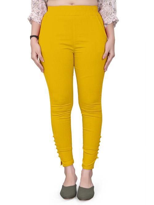 yellow cotton trousers - 20069855 - Very Small Image - 1