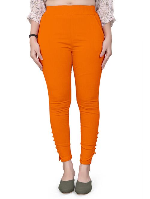 orange cotton trousers - 20069862 - Very Small Image - 1