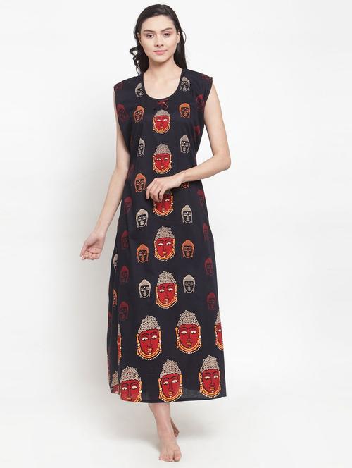 black printed nighty - 20070114 - Very Small Image - 1