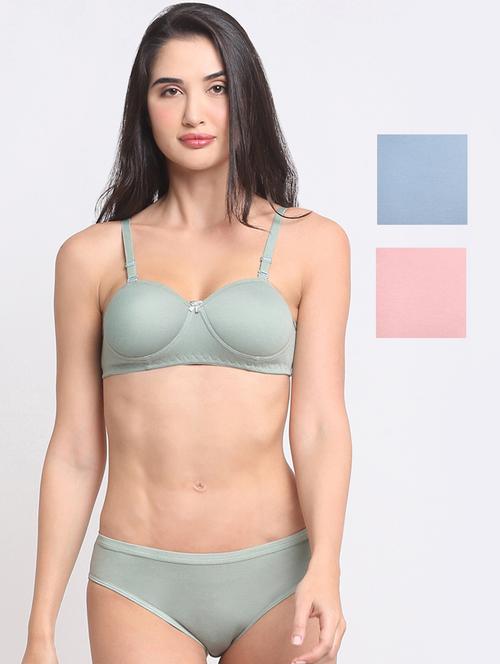 pack of 3 bras and panty set - 20070533 - Very Small Image - 1