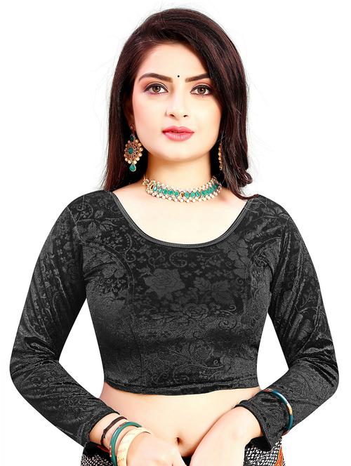 black velvet regular blouse - 20071381 - Very Small Image - 1