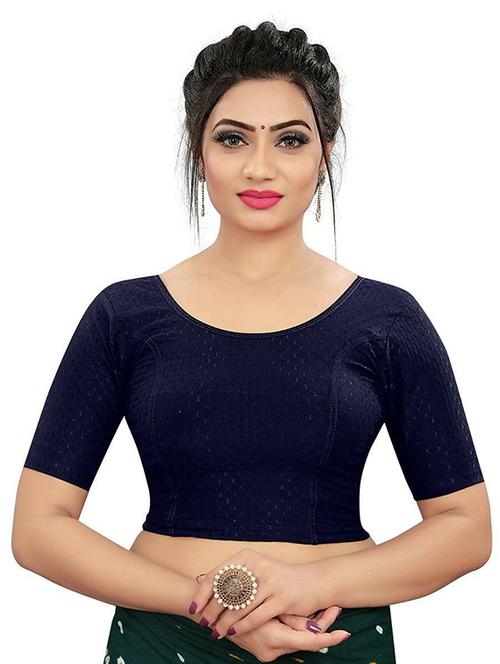 navy blue regular blouse - 20071391 - Very Small Image - 1