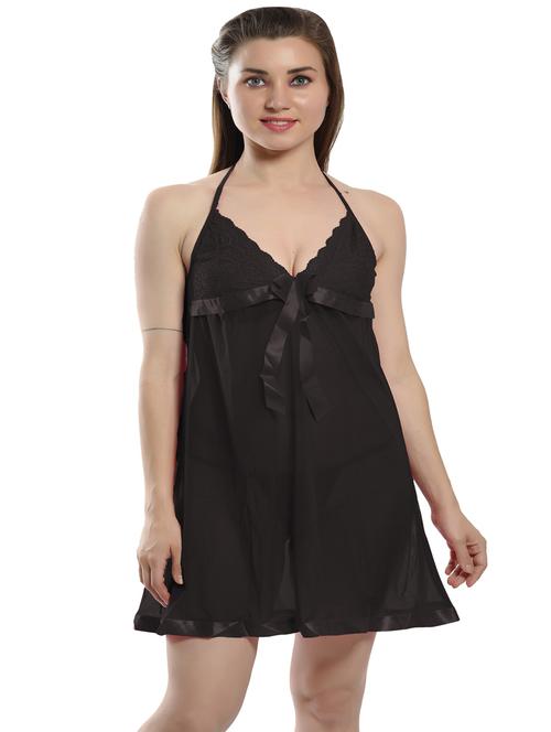 black net babydoll - 20072416 - Very Small Image - 1