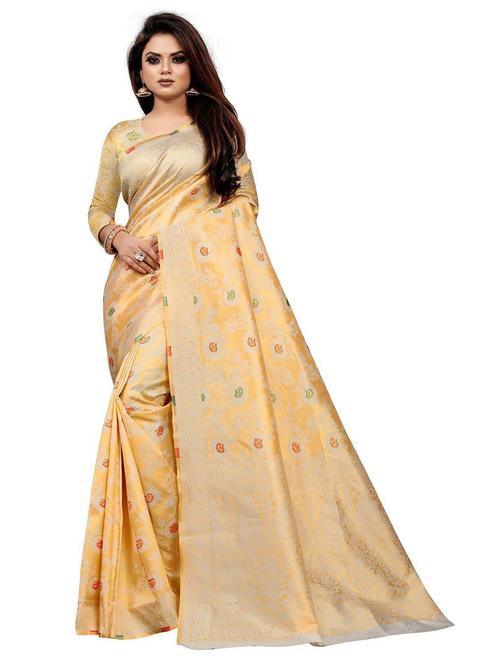 women's banarasi saree with blouse - 20073915 - Very Small Image - 1