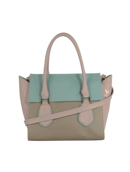 beige pvc fashion satchel - 20077173 - Very Small Image - 1