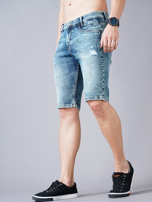 mid rise solid slim fit shorts - 20078167 - Very Small Image - 1