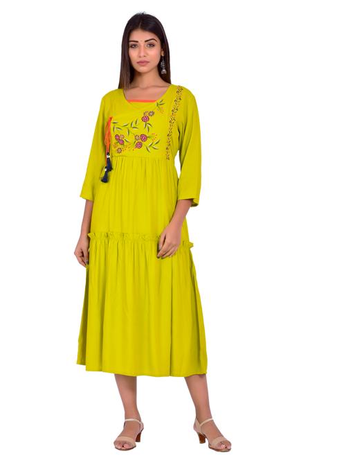 v neck solids layered dress - 20079646 - Very Small Image - 1