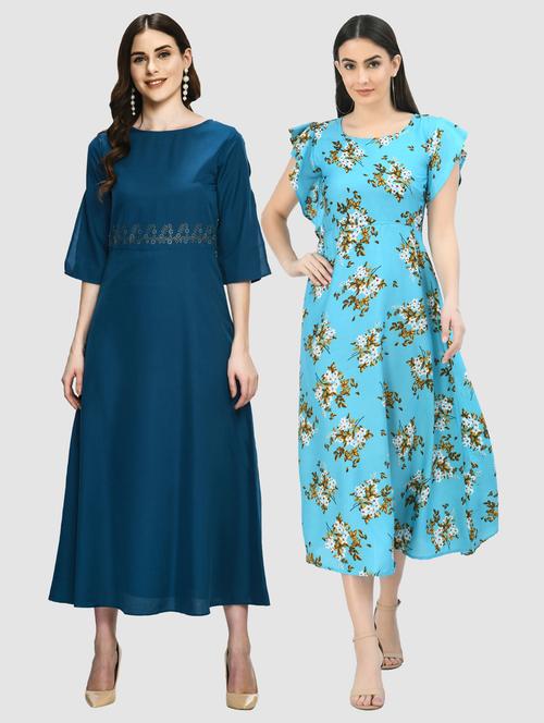pack of 2 crepe maxi dress - 20079814 - Very Small Image - 1