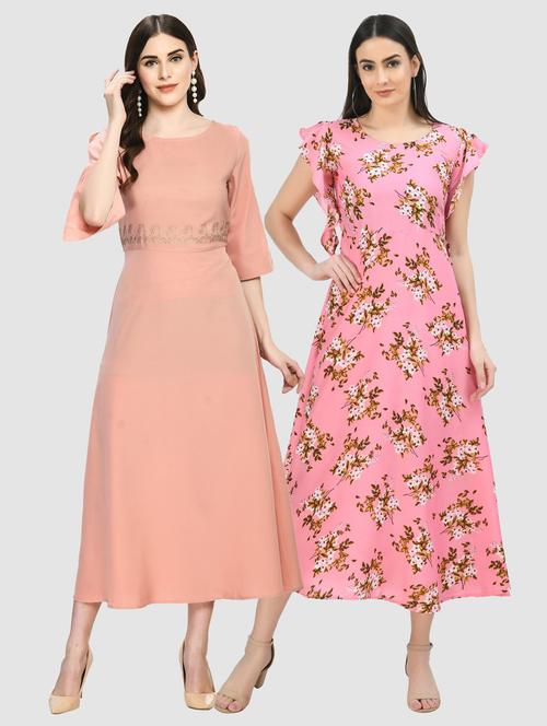 pack of 2 crepe maxi dress - 20079822 - Very Small Image - 1