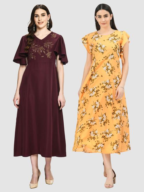 pack of 2 maxi length dress - 20079855 - Very Small Image - 1