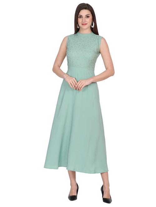 women's fit & flare geometric dress - 20080050 - Very Small Image - 1