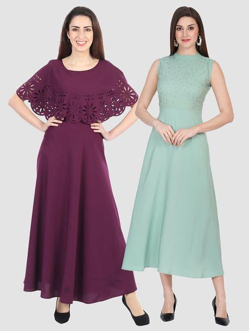 pack of 2 solid maxi dress - 20080100 - Very Small Image - 1