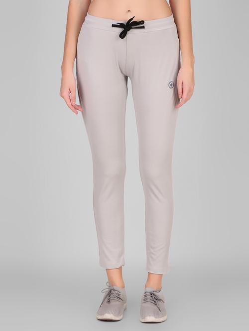 grey solid mid rise track pant - 20080908 - Very Small Image - 1