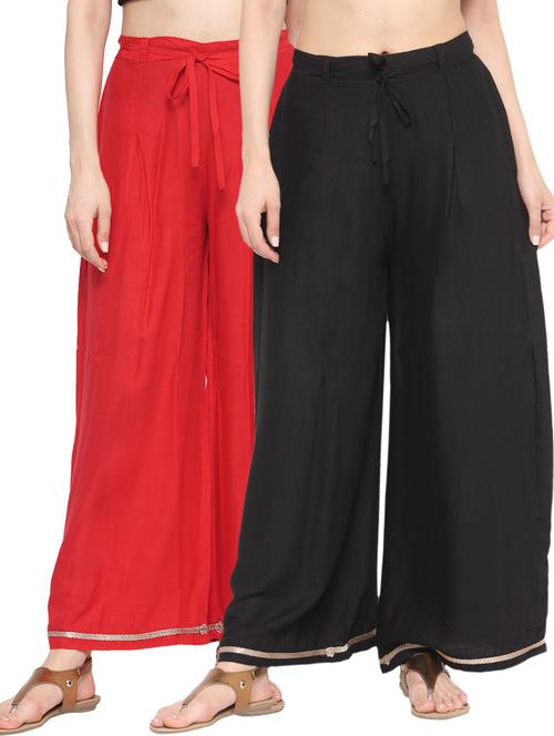 viscose straight palazzo set of 2 - 20083247 - Very Small Image - 1