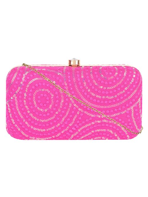 pink leatherette regular clutch - 20084901 - Very Small Image - 1