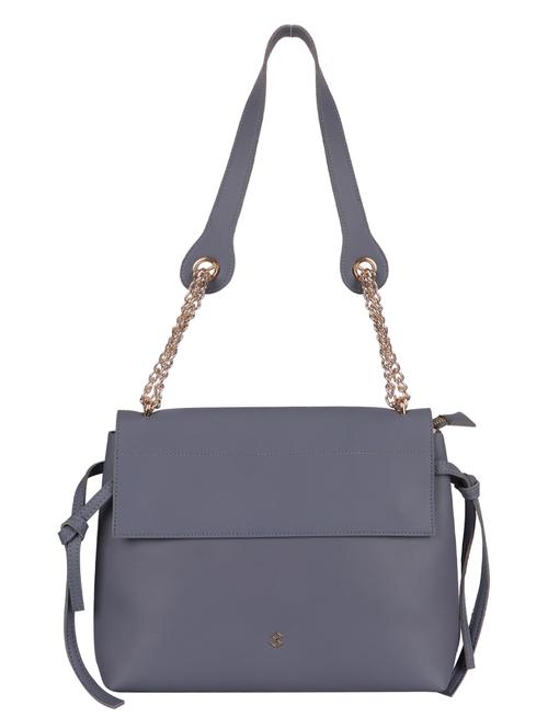 grey leatherette regular handbag - 20084906 - Very Small Image - 1