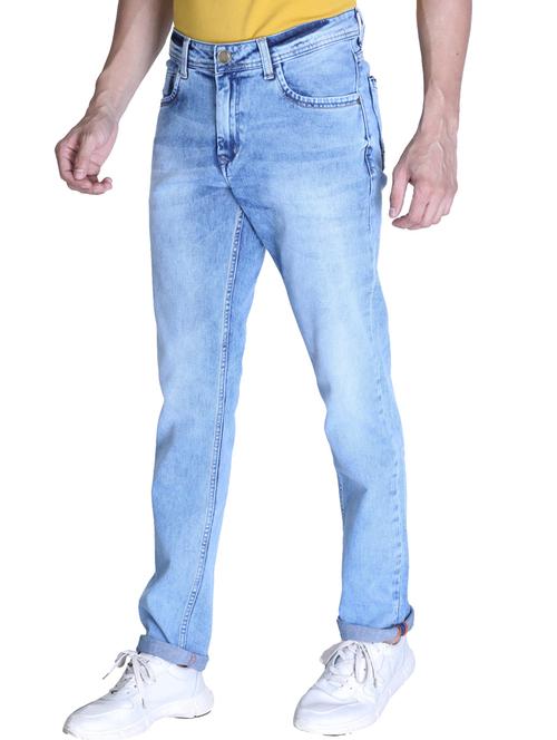 mid rise washed regular fit jeans - 20085064 - Very Small Image - 1
