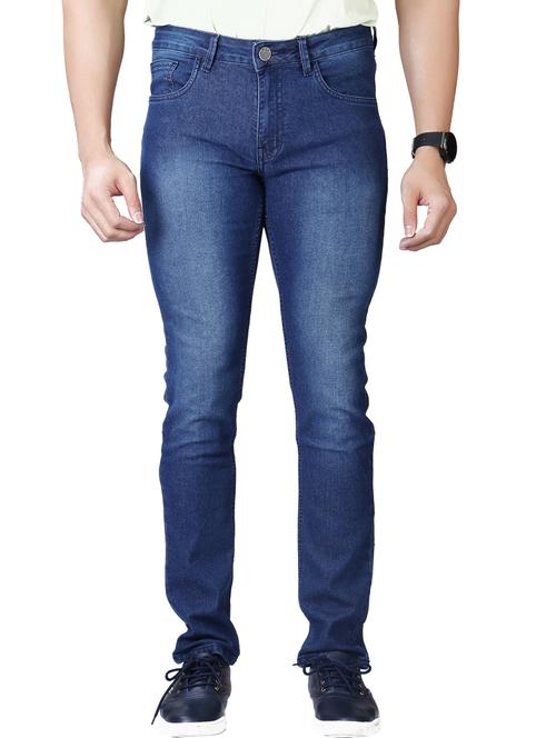 blue solid washed jean - 20085143 - Very Small Image - 1