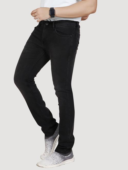 black solid washed jean - 20085150 - Very Small Image - 1
