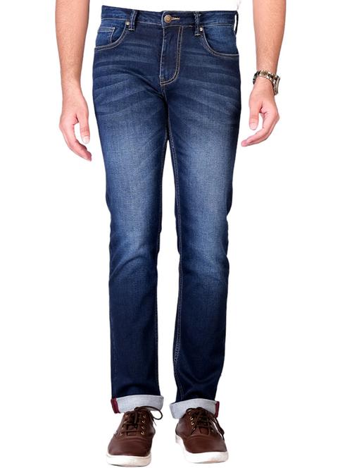 dark blue denim light washed jeans - 20085188 - Very Small Image - 1