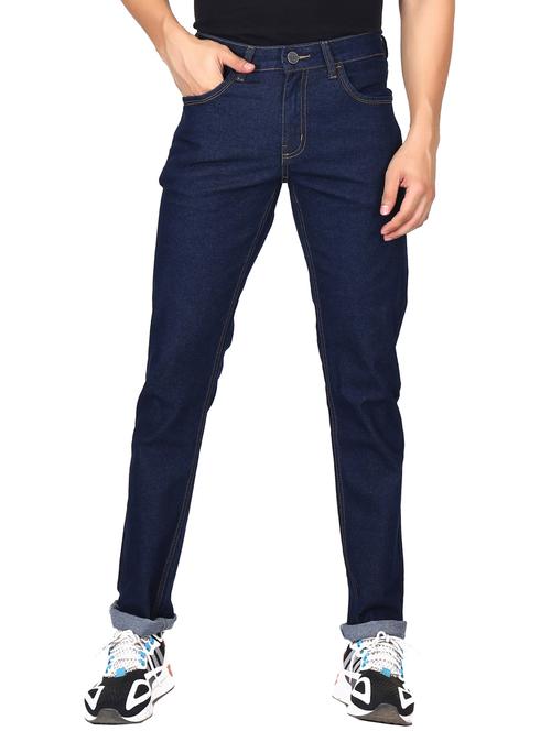 dark blue denim plain jeans - 20085190 - Very Small Image - 1