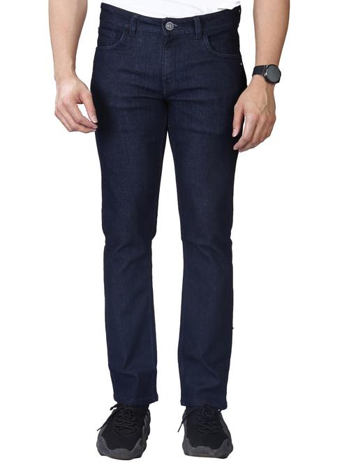 dark blue denim plain jeans - 20085214 - Very Small Image - 1