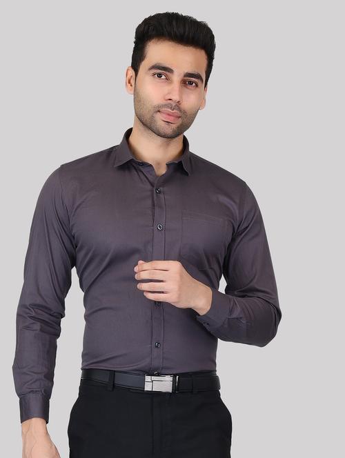 shirt collar solid formal shirt - 20085322 - Very Small Image - 1