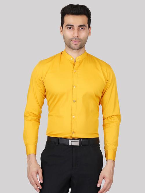 yellow solid casual shirt - 20085347 - Very Small Image - 1