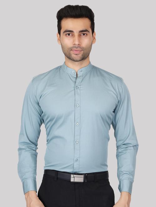 light blue solid casual shirt - 20085351 - Very Small Image - 1