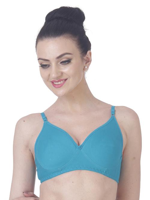 blue cotton blend tshirt bra - 20085684 - Very Small Image - 1