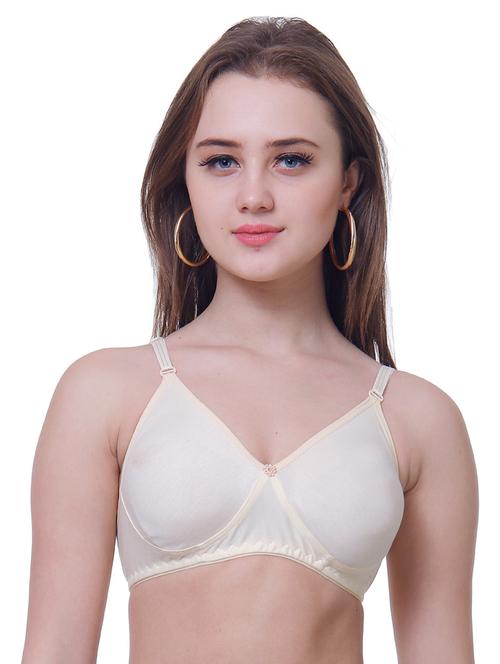 beige cotton blend tshirt bra - 20085690 - Very Small Image - 1