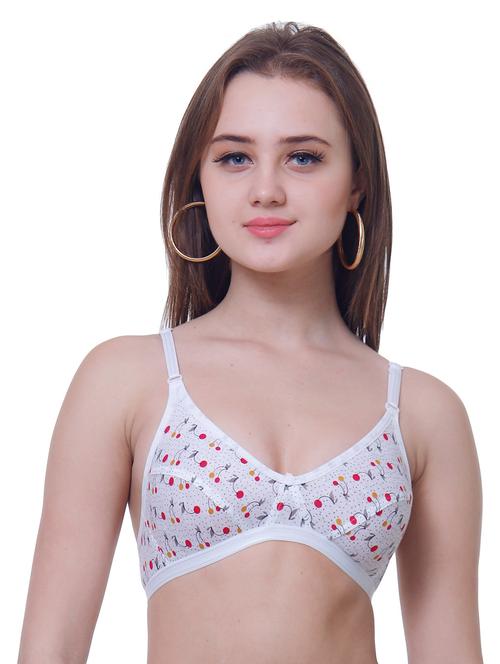 red cotton blend regular bra - 20085822 - Very Small Image - 1