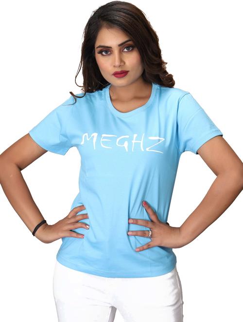 blue typography regular t-shirt - 20085974 - Very Small Image - 1