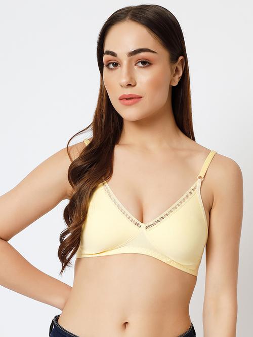 yellow cotton blend tshirt bra - 20087321 - Very Small Image - 1