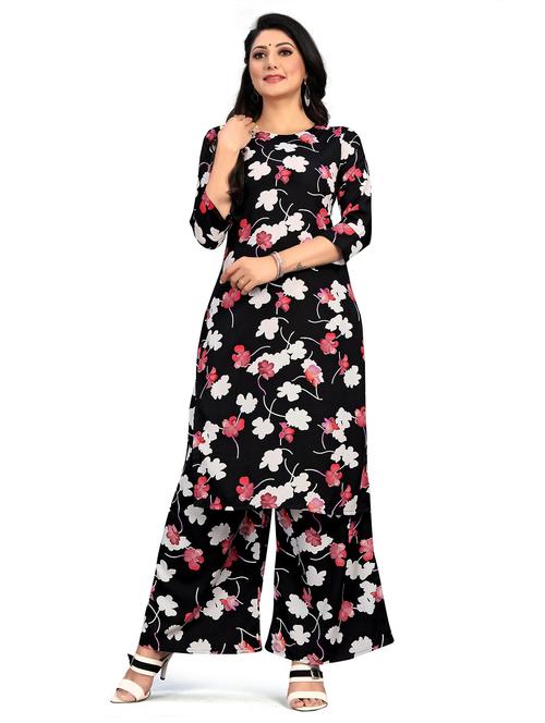 floral printed kurta palazzo set - 20087357 - Very Small Image - 1