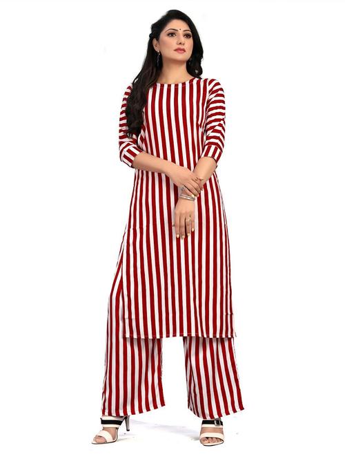 stripes printed kurta palazzo set - 20087385 - Very Small Image - 1