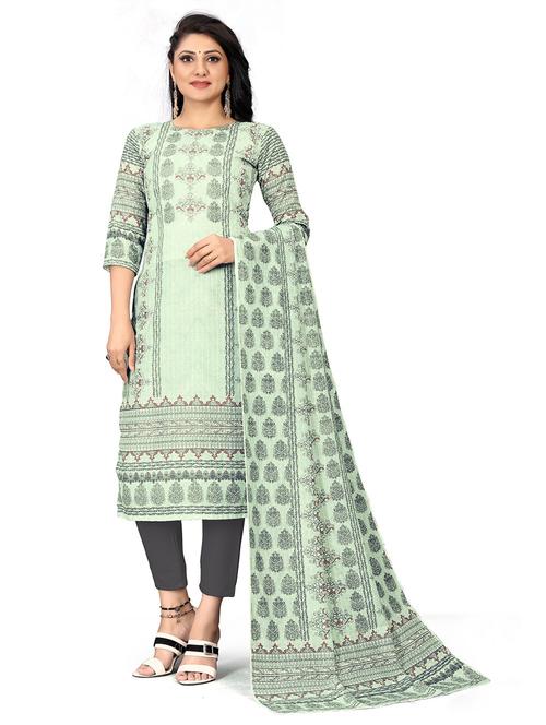 printed kurta pant set with dupatta - 20087427 - Very Small Image - 1