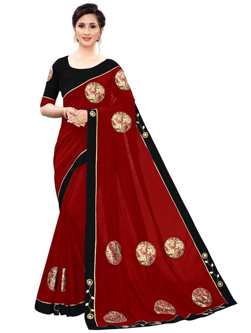 self design saree with blouse - 20087922 - Very Small Image - 1