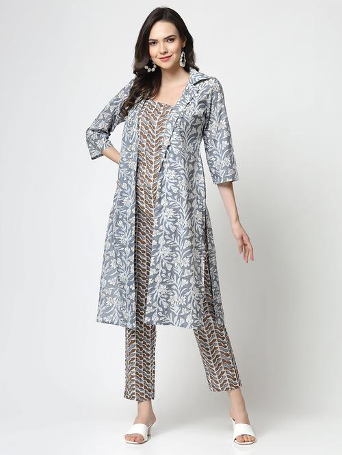 printed top and trouser set co-ord with jacket - 20088187 - Very Small Image - 1
