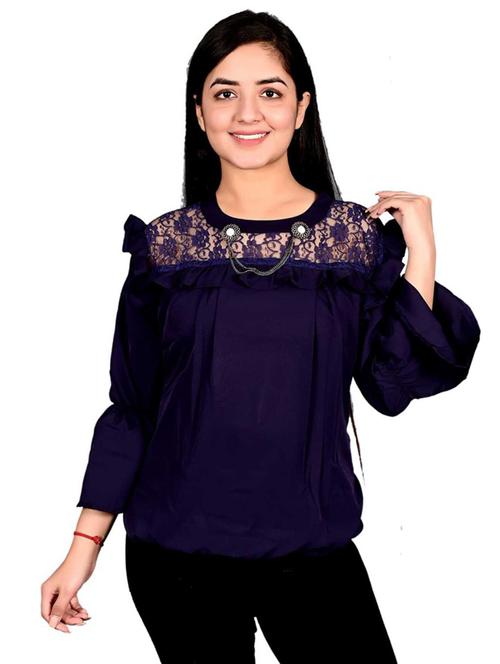girls round neck top - 20088305 - Very Small Image - 1