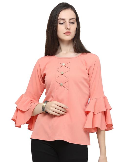 orange cotton regular top - 20088348 - Very Small Image - 1