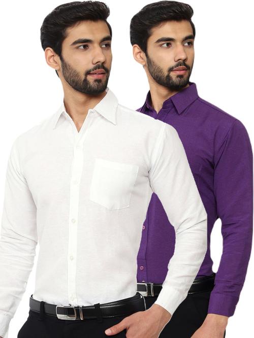 mens solids formal shirt - 20088390 - Very Small Image - 1