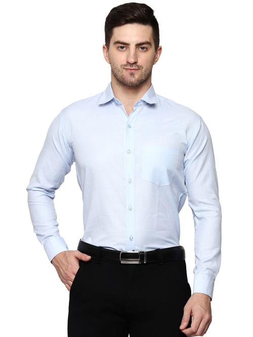 men's solid cotton formal shirt - 20088403 - Very Small Image - 1