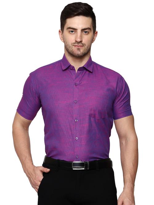 mens self design formal shirt - 20088423 - Very Small Image - 1