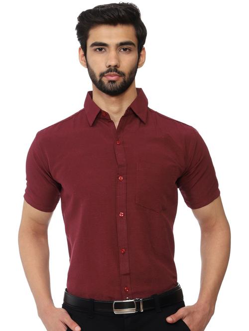 men's solid cotton formal shirt - 20088718 - Very Small Image - 1