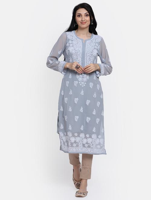 women's straight kurta - 20095543 - Very Small Image - 1